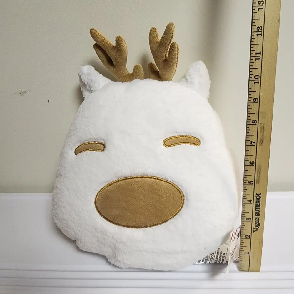 Target Bullseye Playground White Reindeer Plush Pillow Christmas 2024